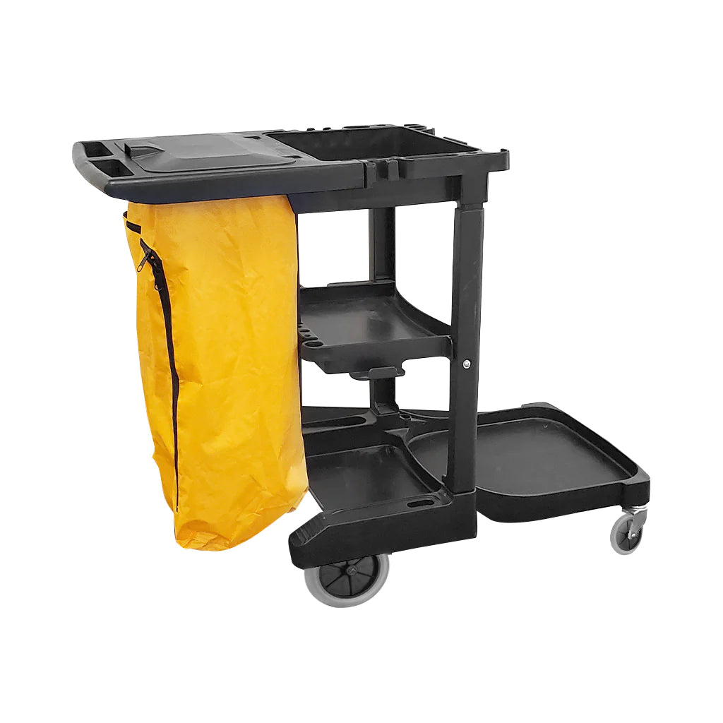 Vinyl Replacement Bag With Zipper - 12"L x 15"W x 27.5"H / Yellow / 6 Grommet For Standard Cart