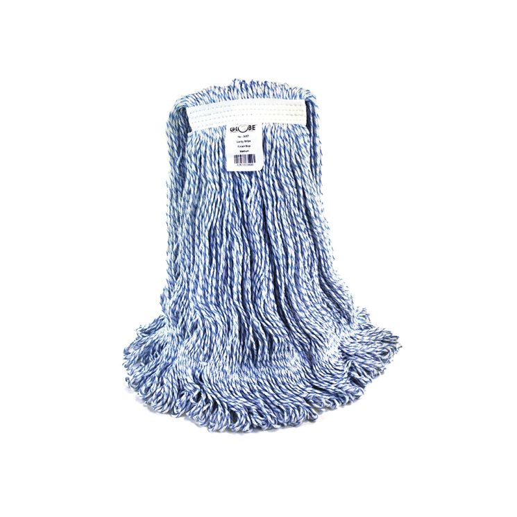 Wax-Pro® Candystripe Finish Mop - Blue - White