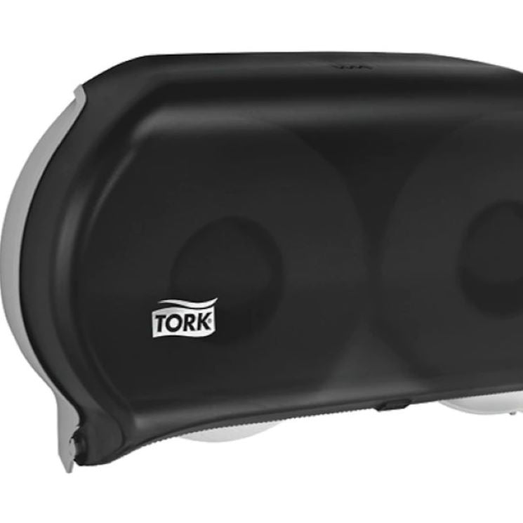 56TR - Tork Twin Jumbo Bath Tissue Roll Dispenser, 9 inch, Smoke