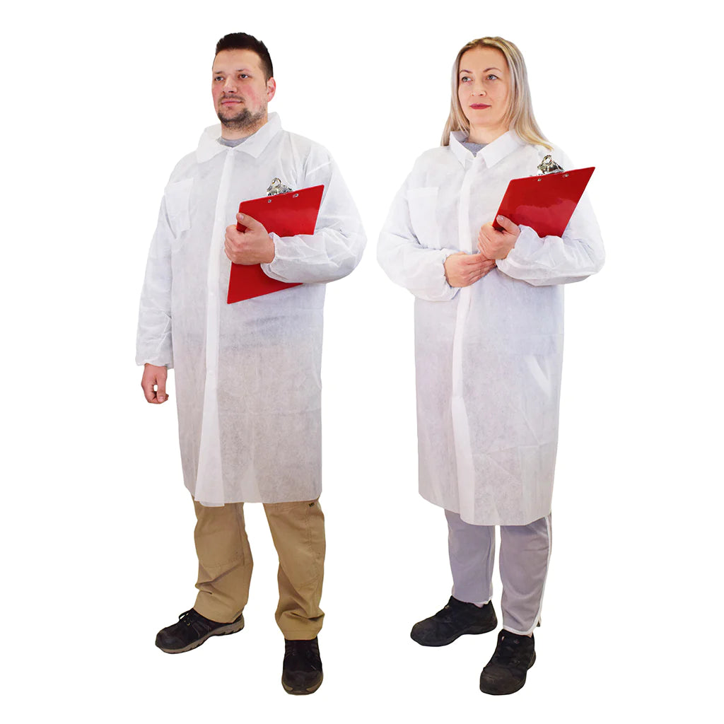 Disposable Lab Coat - White