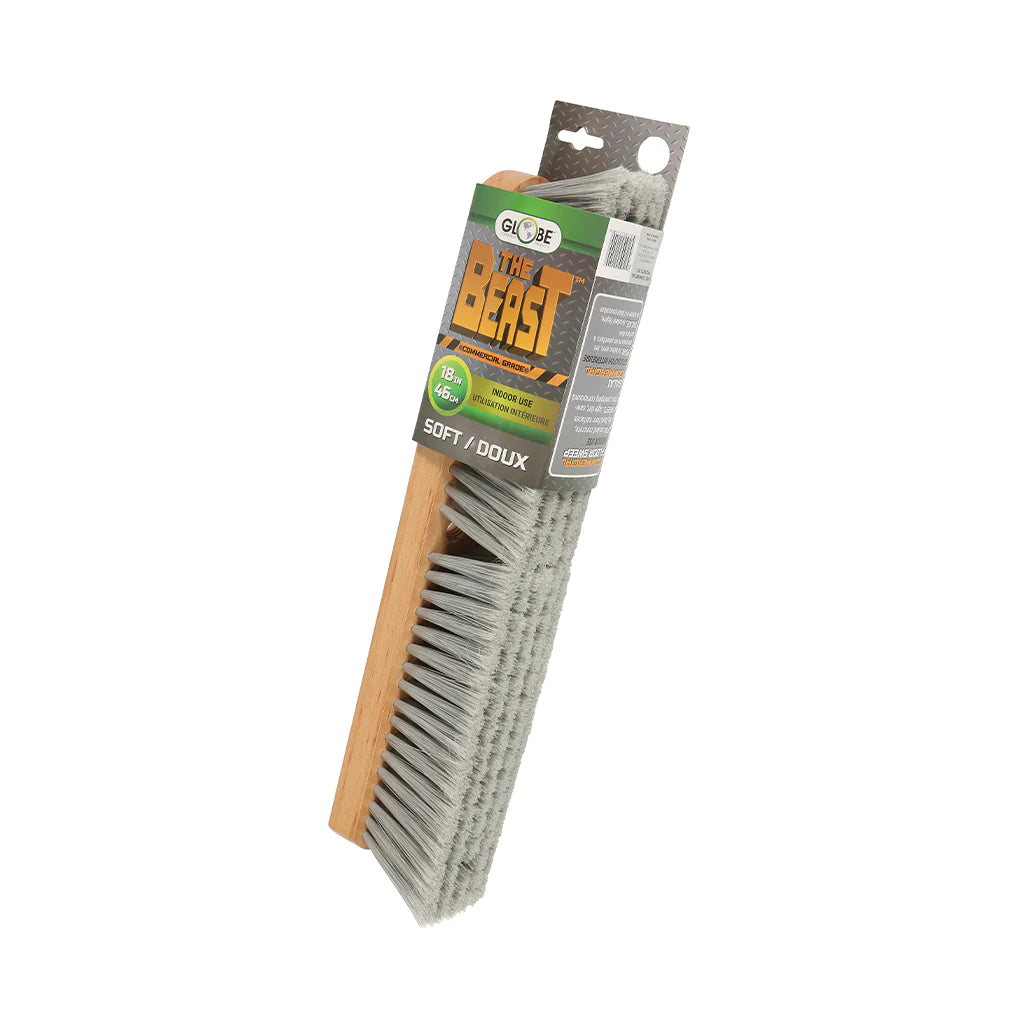 Heavy-Duty Beast™ Commercial Push Broom Heads - Soft Bristles / Khaki