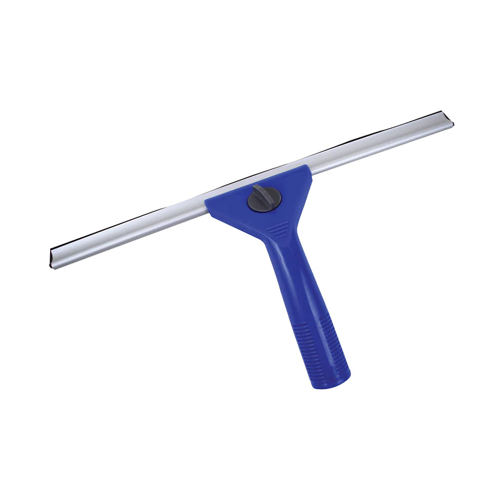 Plastic Window Squeegee Complete - Blue/ Silver