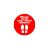 Stand Here-Floor Decal - Red & White