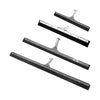 Straight Black Rubber Squeegee - Black -Silver
