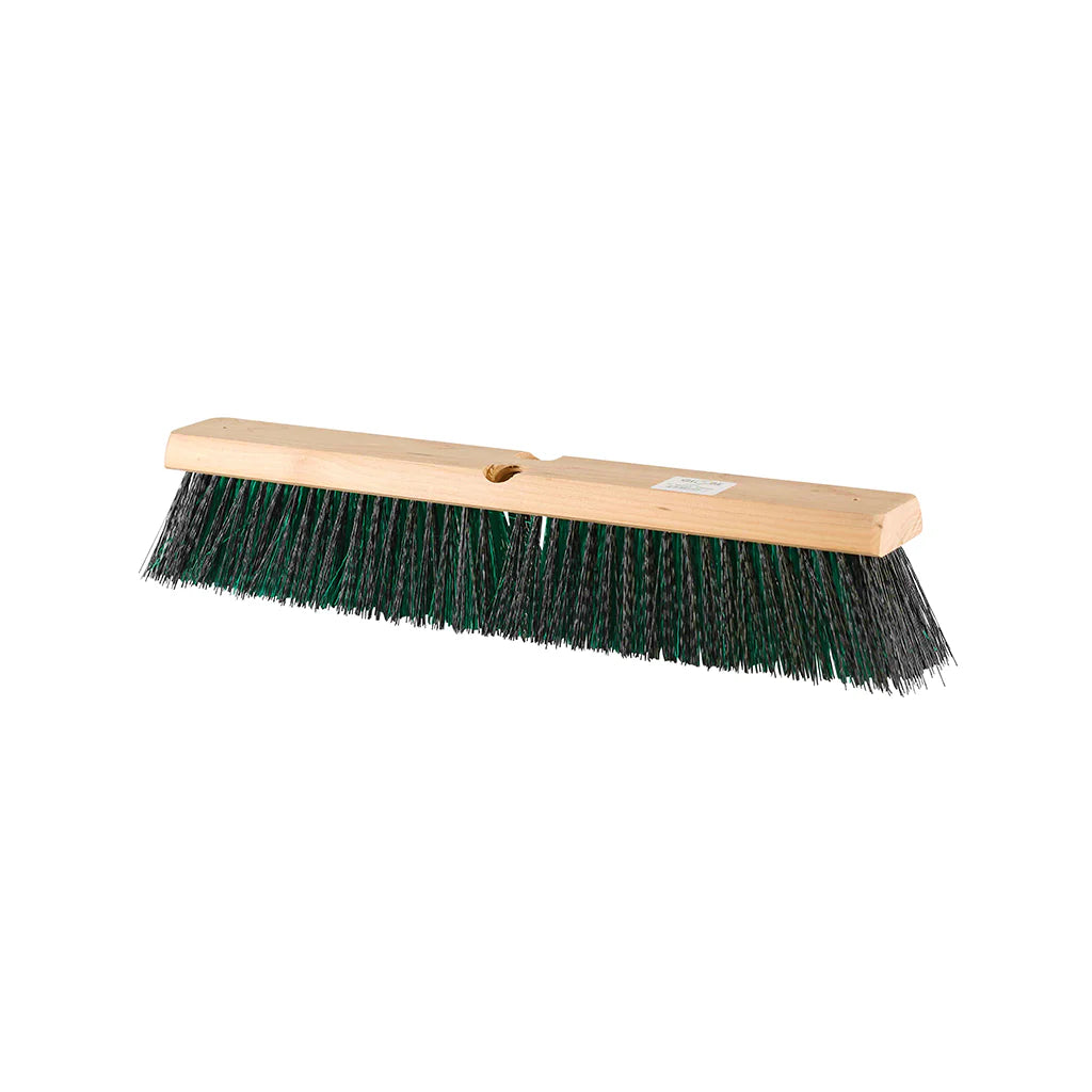 Value Line Push Broom Heads - Medium Bristles / Black/ Green