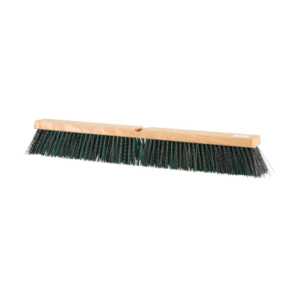 Value Line Push Broom Heads - Medium Bristles / Black/ Green