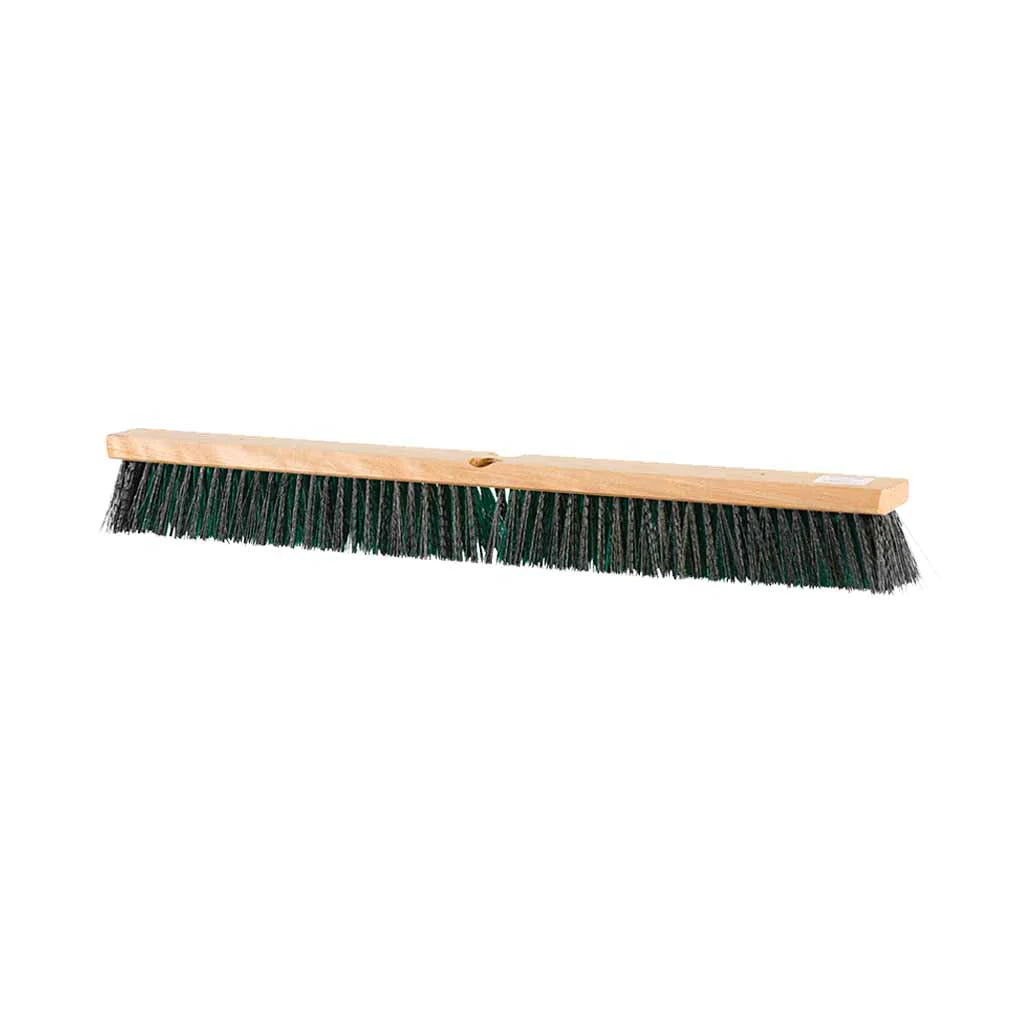 Value Line Push Broom Heads - Medium Bristles / Black/ Green