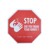 Wash Hands-Floor Decal - Red & White